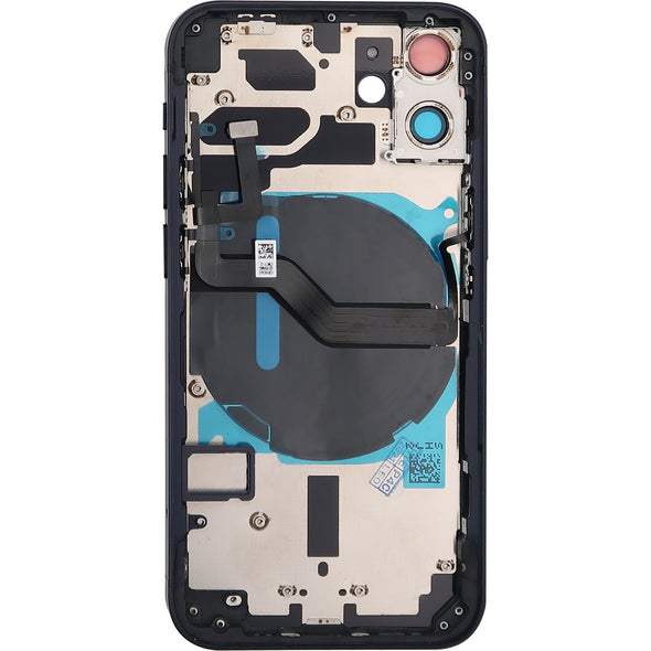 iPhone 12 Mini Back Housing w/ Small Parts Black (No Logo)
