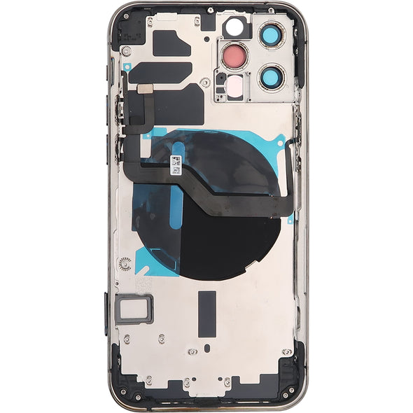 iPhone 12 Pro Back Housing w/ Small Parts Black (No Logo)
