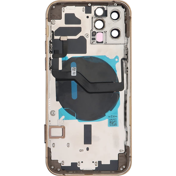 iPhone 12 Pro Back Housing w/ Small Parts Gold (No Logo)