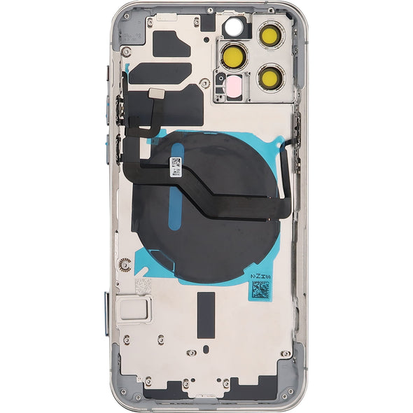 iPhone 12 Pro Back Housing w/ Small Parts White (No Logo)