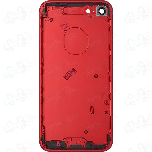 iPhone 7 Back Housing w/ Sim Tray + Camera Lens Red (No Logo)