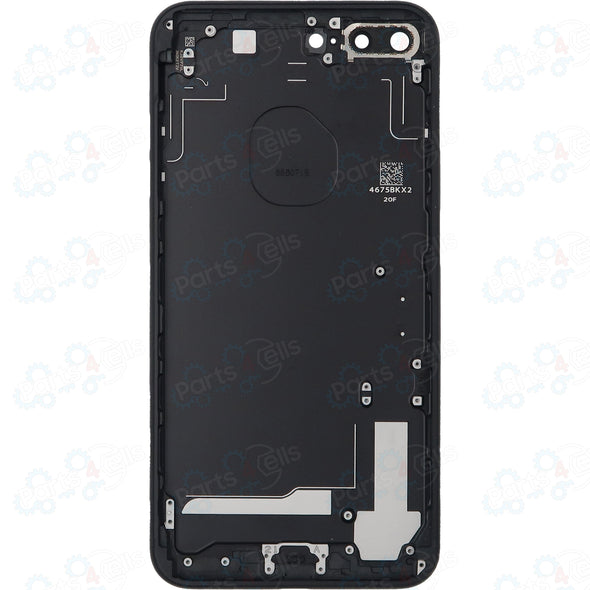 iPhone 7 Plus Back Housing w/ Sim Tray + Camera Lens Black