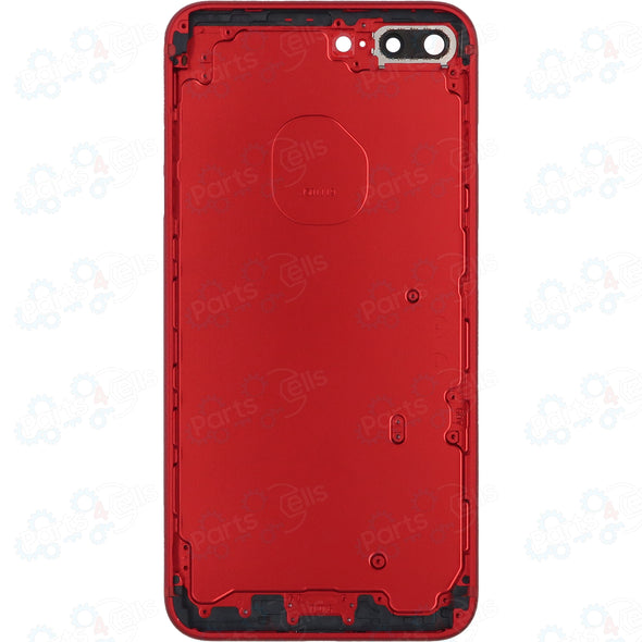 iPhone 7 Plus Back Housing w/ Sim Tray + Camera Lens Red