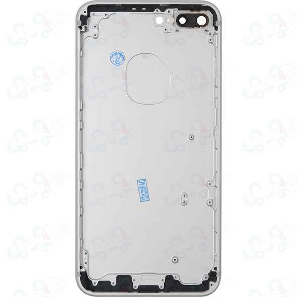 iPhone 7 Plus Back Housing w/ Sim Tray + Camera Lens Silver (No Logo)
