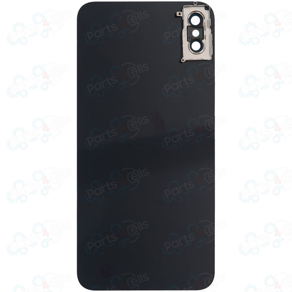 iPhone XS Max Back Glass with Camera Lens Black (No Logo)