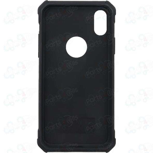 SAFIRE iPhone X / XS Kickstand w/ Tempered Glass Case Black